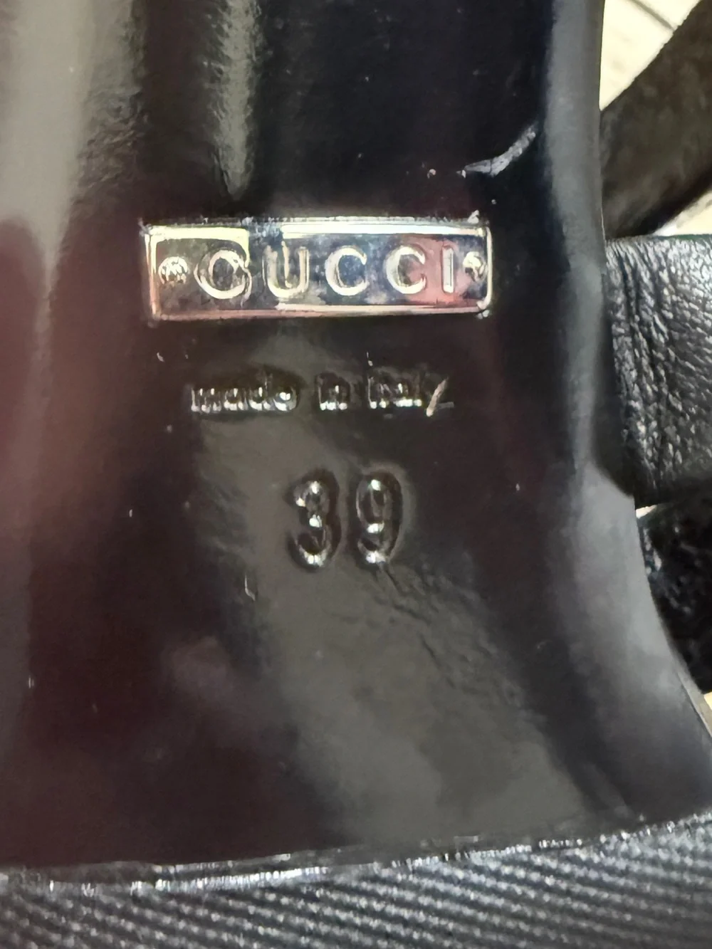 Gucci Napa Crystal Triple-Band Sandal Heels Size 39